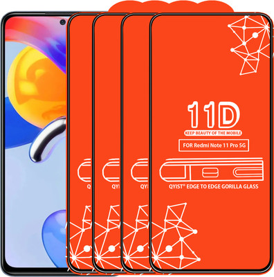 Qyist Edge To Edge Tempered Glass for Redmi Note 11 Pro 5G(Pack of 4)