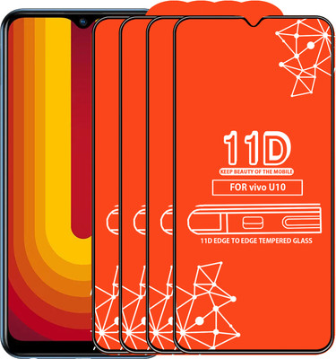 Roxel Edge To Edge Tempered Glass for Vivo U10(Pack of 4)