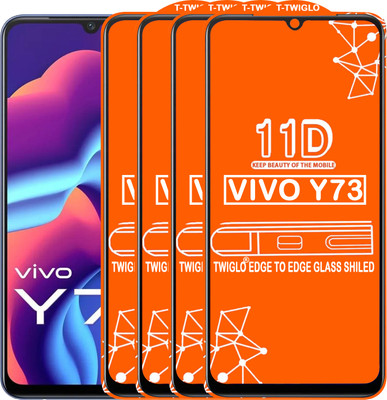 TWIGLO Edge To Edge Tempered Glass for VIVO Y73(Pack of 4)
