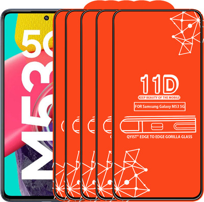 Qyist Edge To Edge Tempered Glass for Samsung Galaxy M53 5G(Pack of 5)