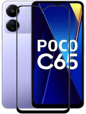 FlareVox Edge To Edge Tempered Glass for MI Poco C65(Pack of 1)