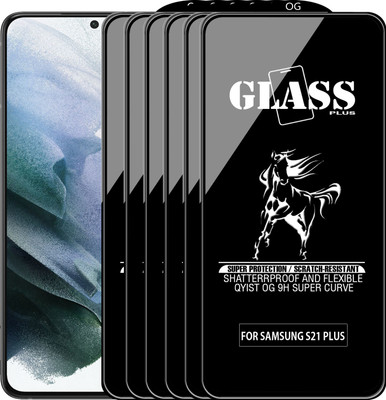Qyist Edge To Edge Tempered Glass for SAMSUNG GALAXY S21 PLUS(Pack of 6)