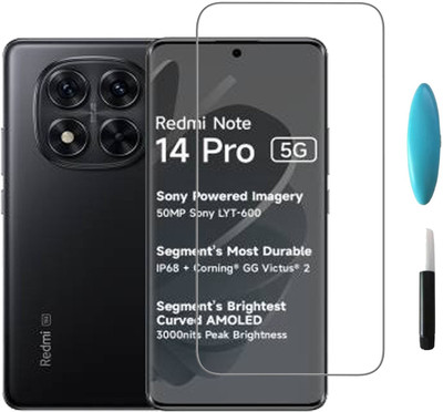 Flipkart SmartBuy Edge To Edge Tempered Glass for REDMI Note 14 Pro 5G, REDMI Note 14 Pro(Pack of 1)