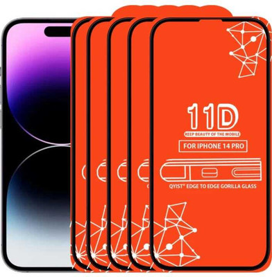 mbeat Edge To Edge Tempered Glass for Iphone 14 Pro(Pack of 5)