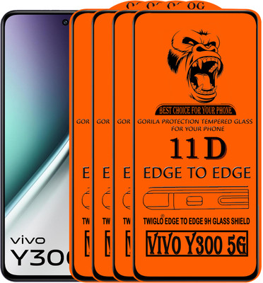 TWIGLO Edge To Edge Tempered Glass for VIVO Y300 5G(Pack of 4)