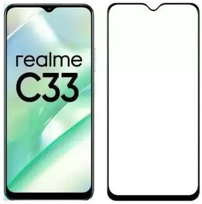DSCASE Edge To Edge Tempered Glass for Realme C33, realme C33, Realme C33 4G(Pack of 1)