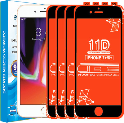 PFOAM Edge To Edge Tempered Glass for Apple iPhone 7 Plus(Pack of 4)