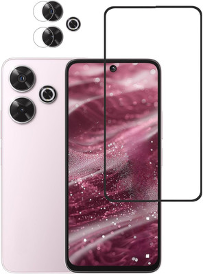 ISAAK Edge To Edge Tempered Glass for Redmi 13 5G Edge to Edge, Full Glue Tempered Glass and Camera Lens Protector (COMBO PACK)(Pack of 2)