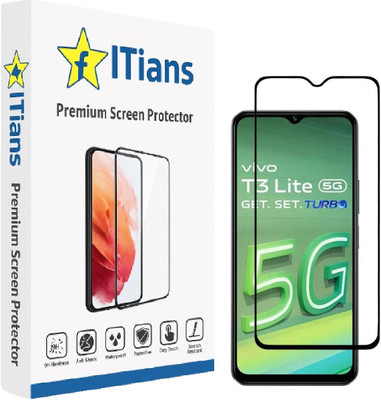 ITIANS Edge To Edge Tempered Glass for Vivo T3 Lite Tempered Glass, vivo T3 Lite 5G, | 9H Hardness | Edge-to-Edge Full Coverage | Anti-Scratch | HD Clarity | Bubble-Free Installation(Pack of 1)