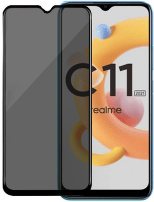 HUPSHY Edge To Edge Tempered Glass for realme C11(Pack of 1)