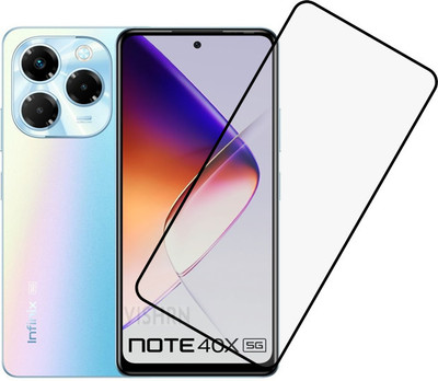 VISHRN CASES Edge To Edge Tempered Glass for Infinix Note 40X 5G, Infinix Note 40x 5G(Pack of 1)