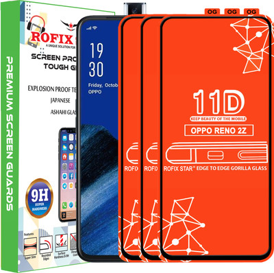Rofix star Edge To Edge Tempered Glass for OPPO Reno 2z(Pack of 3)