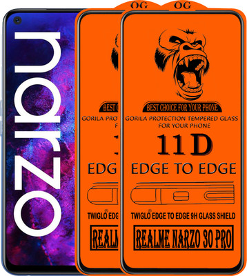 TWIGLO Edge To Edge Tempered Glass for REALME NARZO 30 PRO(Pack of 3)
