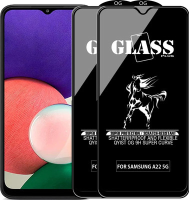 Qyist Edge To Edge Tempered Glass for SAMSUNG GALAXY A22 5G(Pack of 2)
