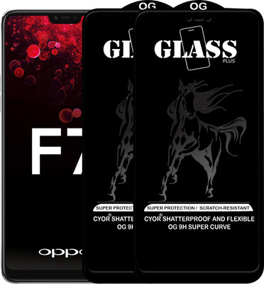 CYOR Edge To Edge Tempered Glass for OPPO F7(Pack of 2)