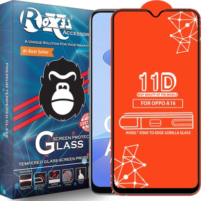 Roxel Edge To Edge Tempered Glass for Oppo A16(Pack of 1)