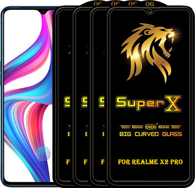 PFOAM Edge To Edge Tempered Glass for Realme X2 Pro(Pack of 4)