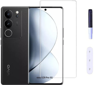 Bigil Edge To Edge Tempered Glass for vivo V29 Pro 5G, UV Curved Screen Protector(Pack of 1)