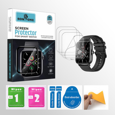 SOMTONE Edge To Edge Tempered Glass for Maxima Max Pro Bold 1.81 inch Smartwatch 4 PROTECTOR + 4 WIPES + 4 DUST REMOVAL STICKER + 1 WIPER(Pack of 4) SOMTONE Edge To Edge Tempered Glass for Maxima Max Pro Bold 1.81 inch Smartwatch 4 PROTECTOR + 4 WIPES + 4 DUST REMOVAL STICKER + 1 WIPER(Pack of 4)