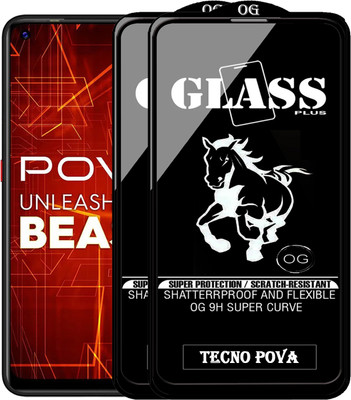 PFOAM Edge To Edge Tempered Glass for TECNO POVA(Pack of 2)