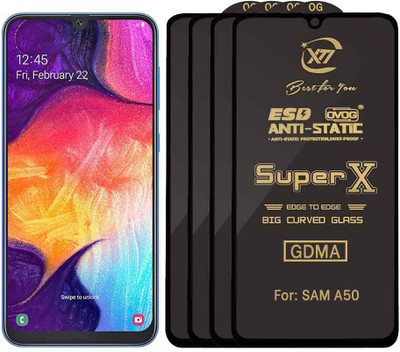 GDMA Edge To Edge Tempered Glass for SAMSUNG A50(Pack of 4)