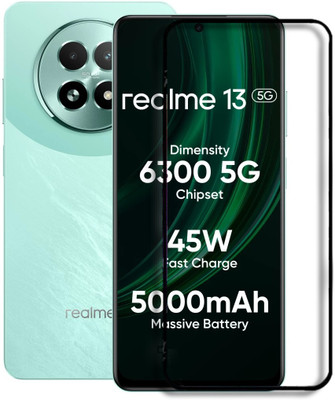 Caseline Edge To Edge Tempered Glass for realme 13 5G, Realme 13 5G(Pack of 1)
