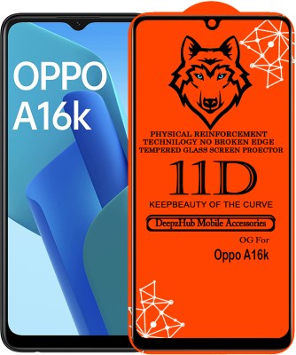 DeepzHub Edge To Edge Tempered Glass for OPPO A16k(Pack of 1)