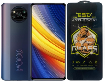 Resolute Edge To Edge Tempered Glass for Poco X3 Pro, ESD Tempered Glass, ESD Screen Protector, Anti Static, Screen Protector(Pack of 1)
