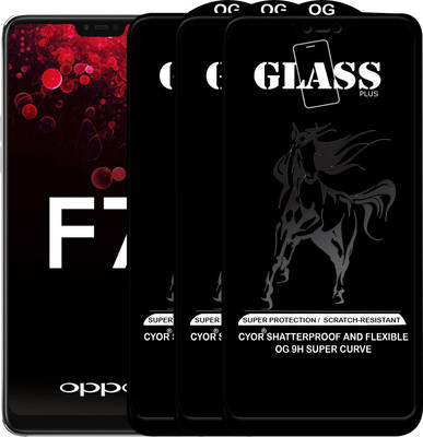 CYOR Edge To Edge Tempered Glass for OPPO F7(Pack of 3)