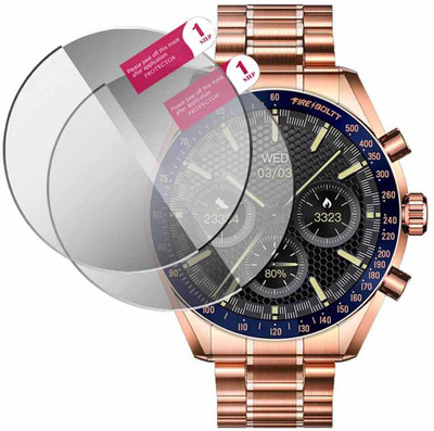 daffin Edge To Edge Tempered Glass for fire boltt moonwatch(Pack of 2)