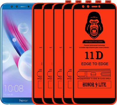 Laxdom Edge To Edge Tempered Glass for Honor 9 Lite(Pack of 5)