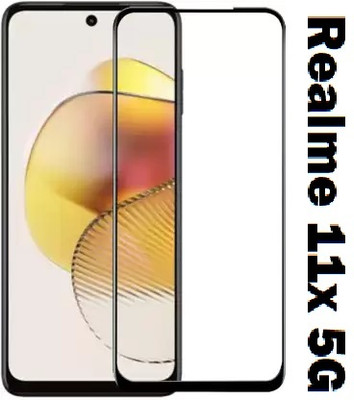 ASVALBUY Edge To Edge Tempered Glass for Realme 11x 5G(Pack of 1)