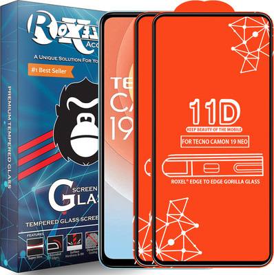 Roxel Edge To Edge Tempered Glass for Tecno Camon 19 Neo(Pack of 2)