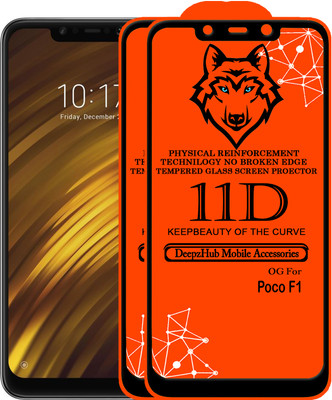 DeepzHub Edge To Edge Tempered Glass for POCO F1(Pack of 2)