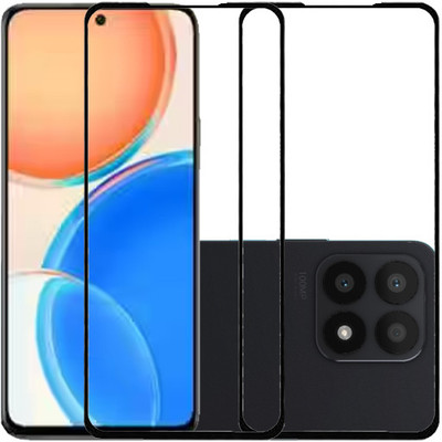 HOBBYTRONICS Edge To Edge Tempered Glass for Honor X8a, HONOR X8A(Pack of 2)