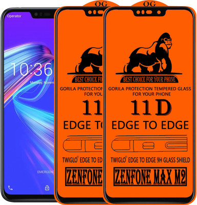 TWIGLO Edge To Edge Tempered Glass for Asus Zenfone Max M2(Pack of 2)