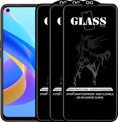 CYOR Edge To Edge Tempered Glass for OPPO A76(Pack of 3)