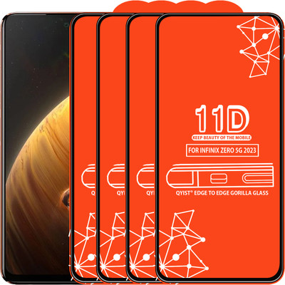 Qyist Edge To Edge Tempered Glass for Infinix Zero 5G 2023(Pack of 4)