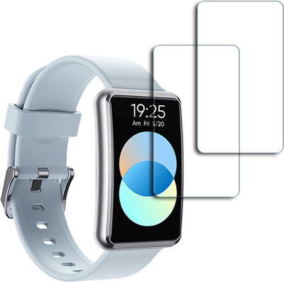 SOMTONE Edge To Edge Tempered Glass for DIZO Watch S 1.57 INCH SMARTWATCH SCREEN GUARD(Pack of 2)
