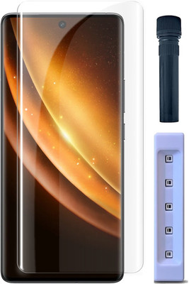 OneTech Edge To Edge Tempered Glass for Vivo X80 / X80 Pro 9H Hardness, UV Advanced HD+ Screen Protector(Pack of 1)