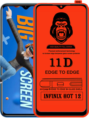 Laxdom Edge To Edge Tempered Glass for INFINIX HOT 12(Pack of 1)