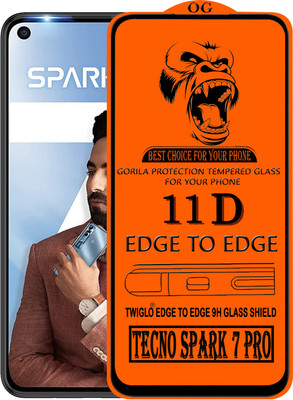 TWIGLO Edge To Edge Tempered Glass for TECNO SPARK 7 PRO(Pack of 1)
