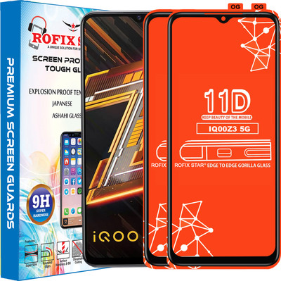 Rofix star Edge To Edge Tempered Glass for IQ00 Z3 5G(Pack of 2)