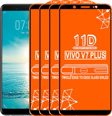 TWIGLO Edge To Edge Tempered Glass for VIVO V7 Plus(Pack of 4)