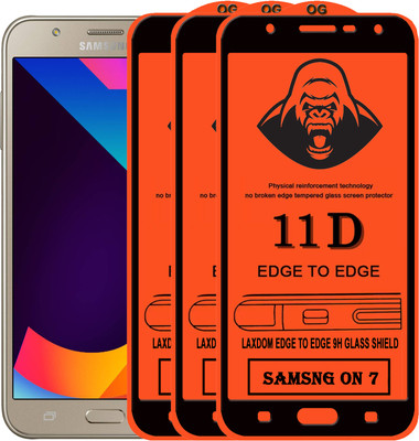 Laxdom Edge To Edge Tempered Glass for Samsung Galaxy On7(Pack of 3)
