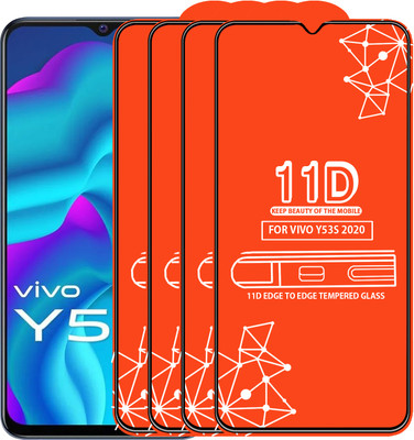 Roxel Edge To Edge Tempered Glass for Vivo Y53S 2020(Pack of 4)