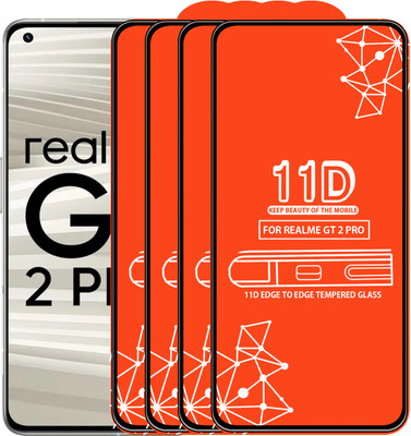 Roxel Edge To Edge Tempered Glass for Realme Gt 2 Pro(Pack of 4)