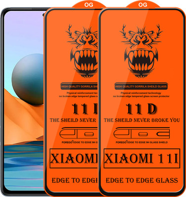 elevend Edge To Edge Tempered Glass for Xiaomi Mi 11i(Pack of 2)