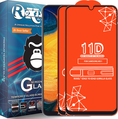 Roxel Edge To Edge Tempered Glass for Samsung Galaxy A30(Pack of 2)