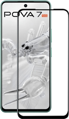 DMJHP Edge To Edge Tempered Glass for Tecno Pova 7 5G(Pack of 1)